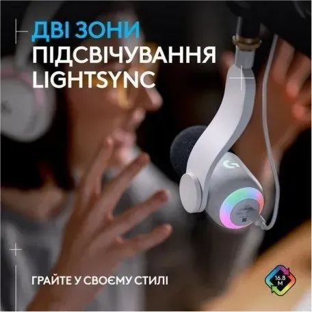 Мікрофон для ПК Logitech G Yeti GX White (988-000576) 534064ua фото