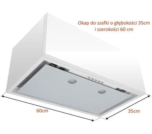 Витяжка вбудована VDB WGS 60/35 white 006382 фото