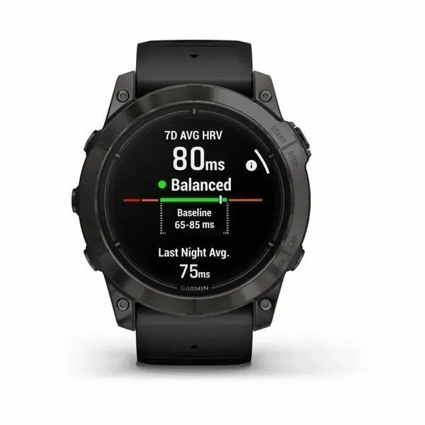 Смарт-часы Garmin Epix Pro Gen 2 Sapphire 51mm Carbon G. DLC Tit. with Black Band (010-02804-00/01/53) 612644 фото