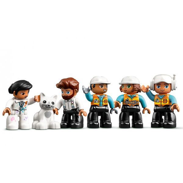 Блочный конструктор LEGO Duplo Town Подъемный кран и строительство 123 детали (10933) 009580 фото