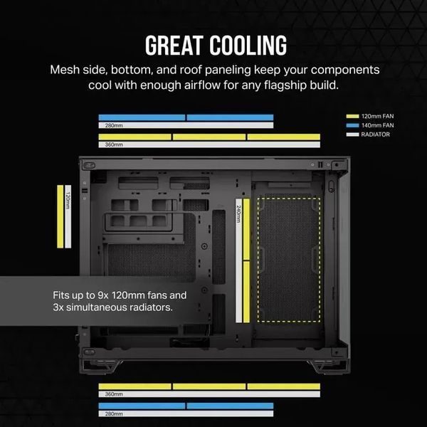 Корпус Corsair 2500X Black (CC-9011265-WW) 519066 фото
