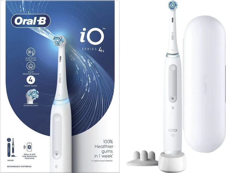 Электрическая зубная щетка Oral-B iO Series 4S Quite White 591439 фото