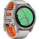 Смарт-годинник Garmin Fenix 7 Pro Sapphire Solar Titanium w. Fog Gray/Ember O. Band (010-02777-20/21) 035264 фото 3