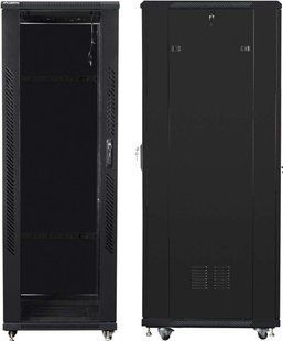 Шафа RACK LANBERG 19" 37U FF01-6837-12B 600 x 800 мм, стояча, чорна 470968 фото