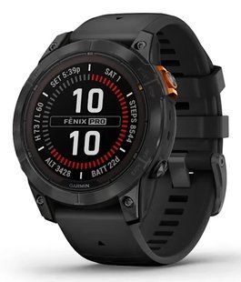 Смарт-годинник Garmin Fenix 7 Pro Solar Slate Gray w. Black Band (010-02777-00/01) 613047 фото
