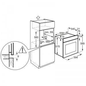 Духовка электрическая Electrolux EOF3H40X 011319 фото