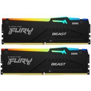 Пам'ять для настільних комп'ютерів Kingston FURY 32 GB (2x16GB) DDR5 6000 MHz Beast RGB (KF560C40BBAK2-32) 033758 фото