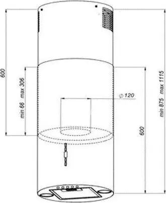 Витяжка декоративна Maan Tuba Elba 31 Black 301764 фото