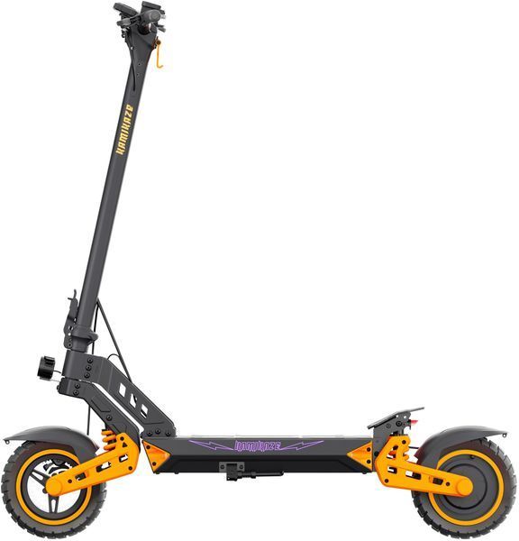 Электросамокат KAMIKAZE K1 Lite 60 км 800 Вт 2 амортизатора 10" + замок зажигания черный 2152895 фото