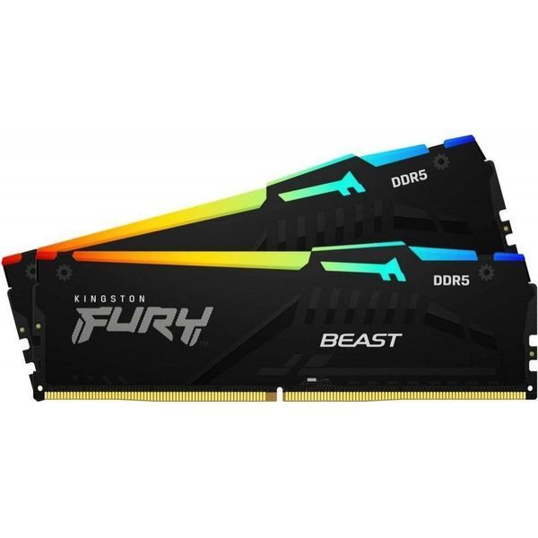 Пам'ять для настільних комп'ютерів Kingston FURY 32 GB (2x16GB) DDR5 6000 MHz Beast RGB (KF560C40BBAK2-32) 033758 фото