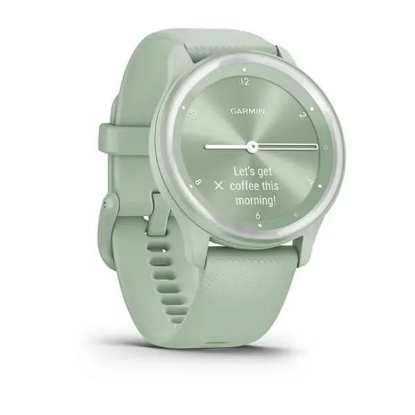 Смарт-годинник Garmin Vivomove Sport Cool Mint Case and S. Band w. Silver Accents (010-02566-03) 613101 фото