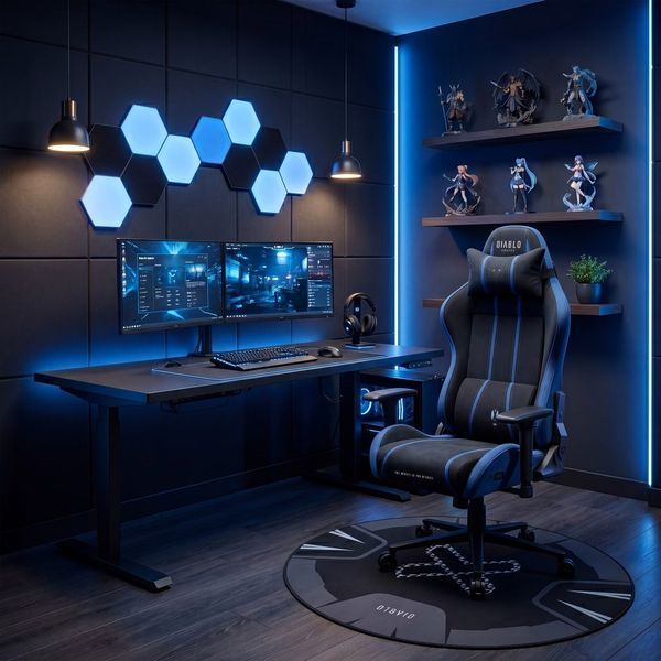 Ігрове крісло DIABLO CHAIRS X-One 2.0 King чорно-синє 1232615 фото