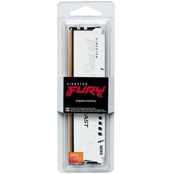 Память для настольных компьютеров Kingston FURY 32 GB DDR5 6400 MHz Beast EXPO White (KF564C32BWE-32) 033808 фото