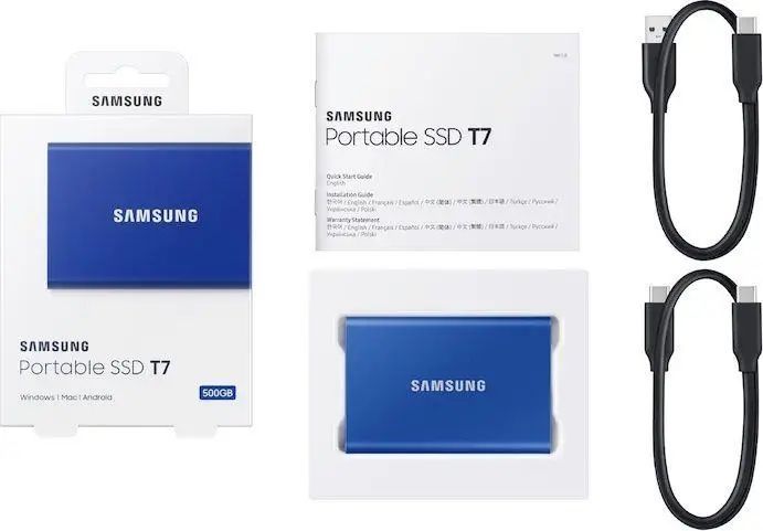 SSD накопичувач Samsung T7 1 TB Indigo Blue (MU-PC1T0H/WW) 000685 фото