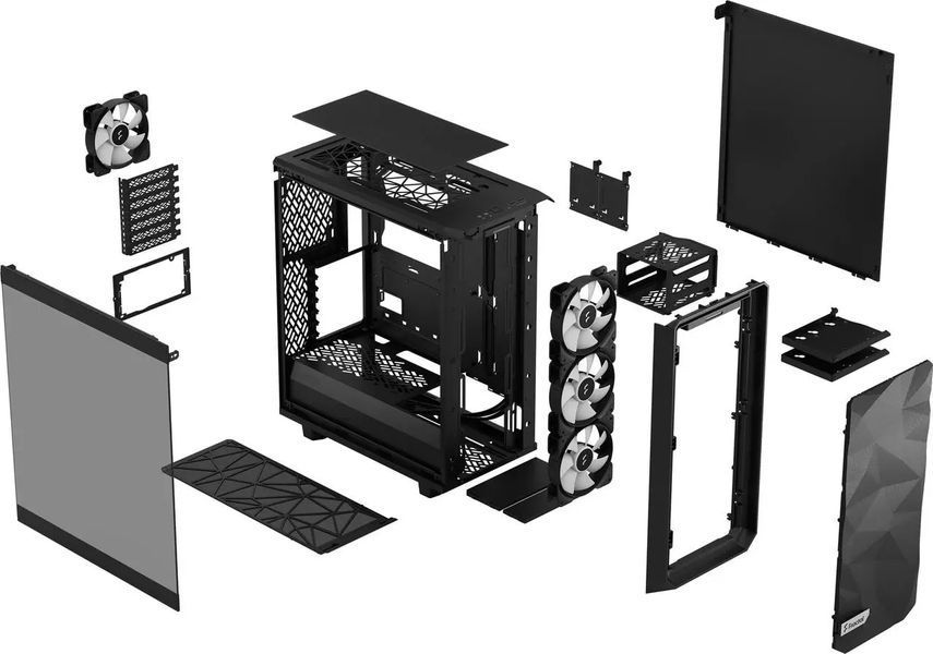 Корпус Fractal Design Meshify 2 Compact Lite RGB Black TG Light Tint (FD-C-MEL2C-05) 017522 фото