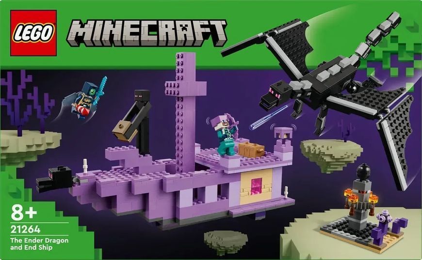 Блоковий конструктор LEGO Minecraft Ендер Дракон і корабель Краю (21264) 613347 фото