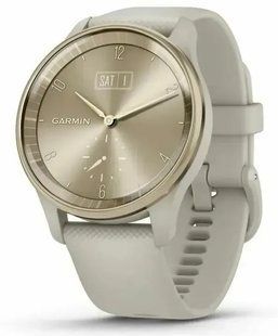 Смарт-часы Garmin Vivomove Trend Cream Gold S. Steel Bezel w. F. Gray Case and S. Band (010-02665-02) 612687 фото