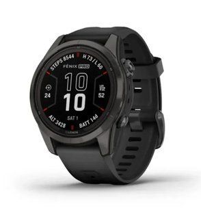 Смарт-годинник Garmin Fenix 7S Pro Sapphire Solar Carbon G. DLC Tit. with Black Band (010-02776-10/11/54) 613049 фото