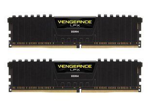 Пам'ять для настільних комп'ютерів Corsair 16 GB (2x8GB) DDR4 3000 MHz Vengeance LPX Black (CMK16GX4M2D3000C16) 226357 фото