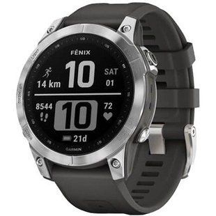 Смарт-годинник Garmin Fenix 7 Silver with Graphite Band (010-02540-00/01) 035266 фото
