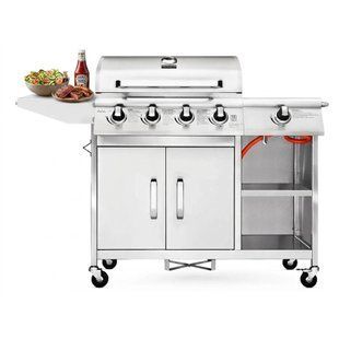 Гриль садовий газовий KOLER Relish v3 Сріблястий 16 кВт 66 x 40 см 284232 фото