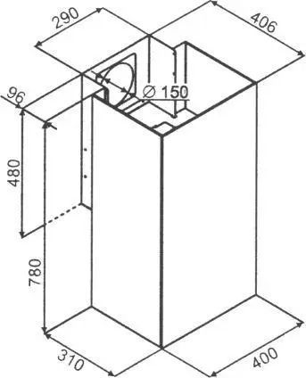 Вытяжка декоративная VDB Cube P Inox 006534 фото