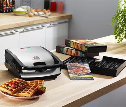 Мультимейкер (бутербродниця-вафельниця-гриль-кексниця) Tefal SW854D 134685 фото