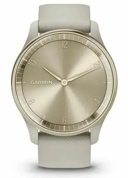 Смарт-годинник Garmin Vivomove Trend Cream Gold S. Steel Bezel w. F. Gray Case and S. Band (010-02665-02) 612687 фото