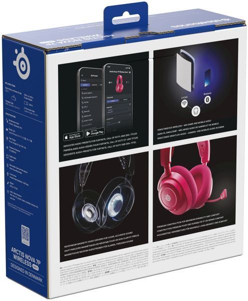 Наушники STEELSERIES Arctis Nova 7P Gen 2 Беспроводные, Накладные, Пространственный звук Розовый 2091850 фото