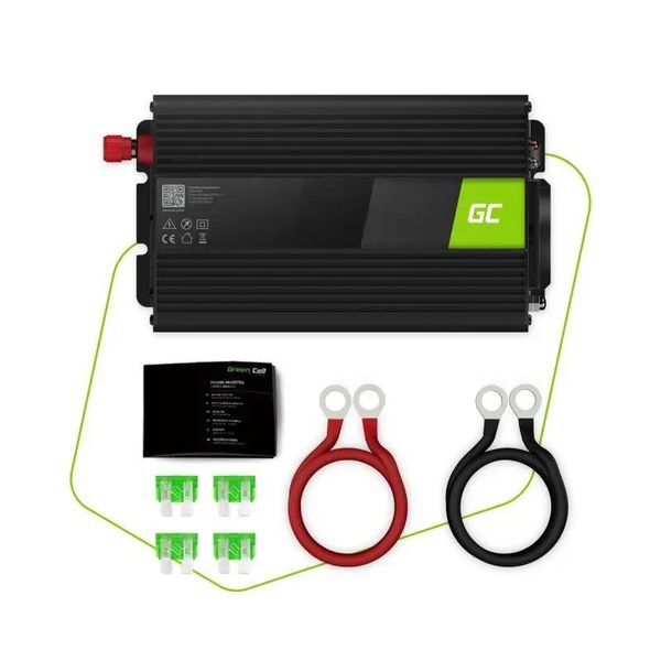 Перетворювач (інвертор) DC-AC Green Cell INV09 12/230В 1000/2000W 461140 фото