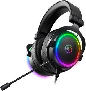 Навушники з мікрофоном Mad Dog GH800 Black 608465 фото