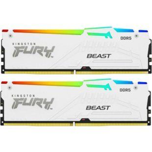 Пам'ять для настільних комп'ютерів Kingston FURY 32 GB (2x16GB) DDR5 6000 MHz Beast RGB EXPO White (KF560C36BWEAK2-32) 033760 фото