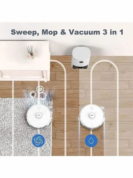Робот-пилосос з вологим прибиранням Neabot Robot Vacuum Nomo N2 White 036490 фото