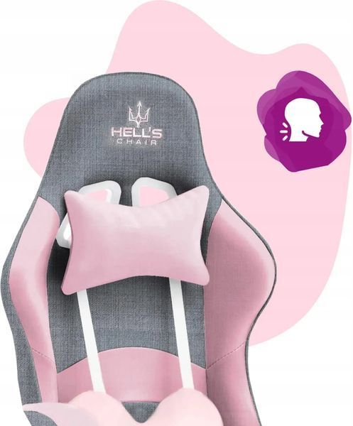 Компьютерное кресло для геймера Hell's Rainbow Kids Mesh Pink 606539 фото