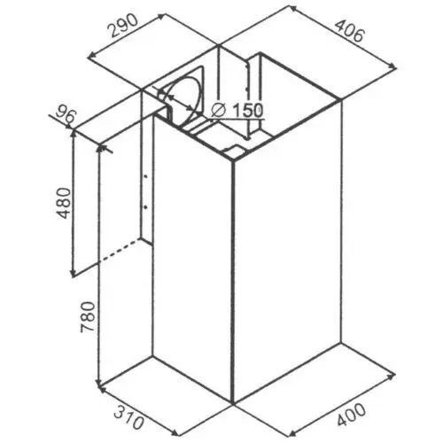 Вытяжка декоративная VDB Cube P White 006535 фото
