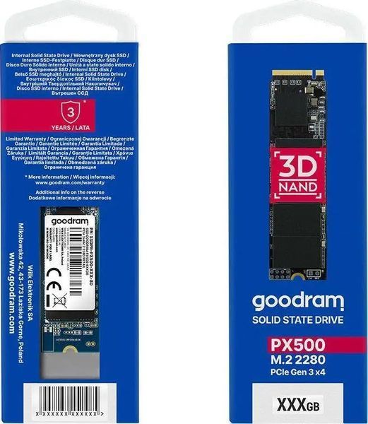 SSD накопитель GoodRAM PX500 1 TB (SSDPR-PX500-01T-80) 000645 фото