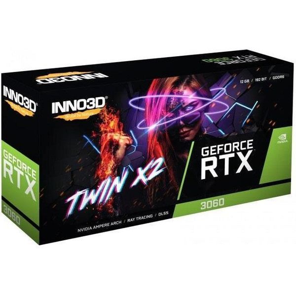 Відеокарта INNO3D GeForce RTX 3060 TWIN X2 LHR (N30602-12D6-119032AH) 013732 фото