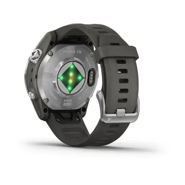 Смарт-часы Garmin Fenix 7S Pro Solar Silver w. Graphite Band (010-02776-00/01) 614158 фото