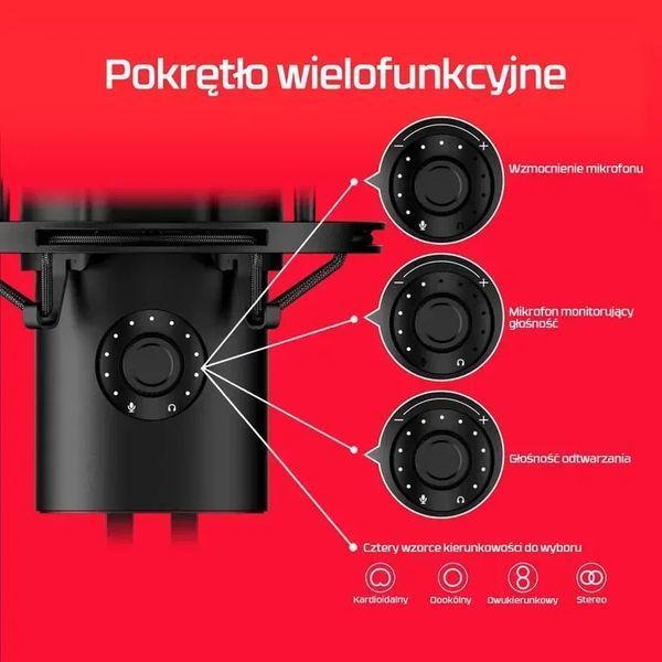 Мікрофон для ПК/ для стрімінгу, подкастів HyperX QuadCast 2 Black (872V1AA) 526723ua фото