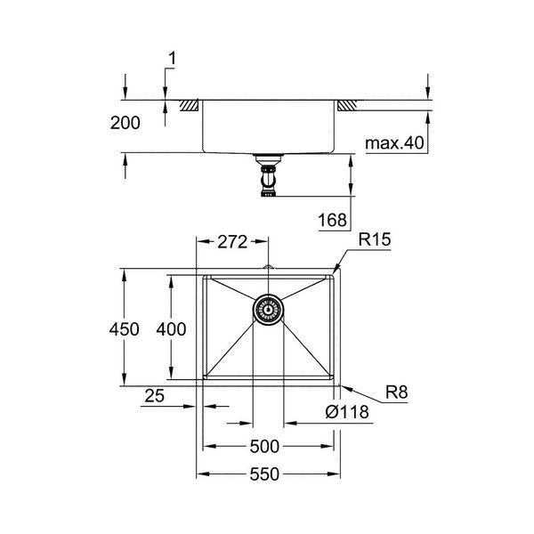 Кухонна мийка GROHE K700U 31574GN1 667225 фото