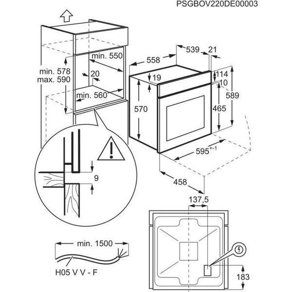 Духовка электрическая Electrolux EOF3H50X 011321 фото