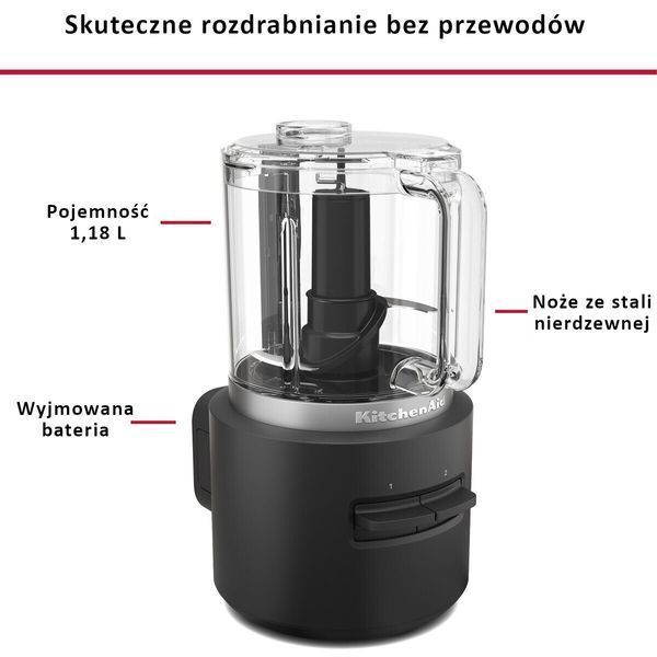 Блендер KITCHENAID Go 5KFCR500BM Чорний Бездротовий 2041961 фото