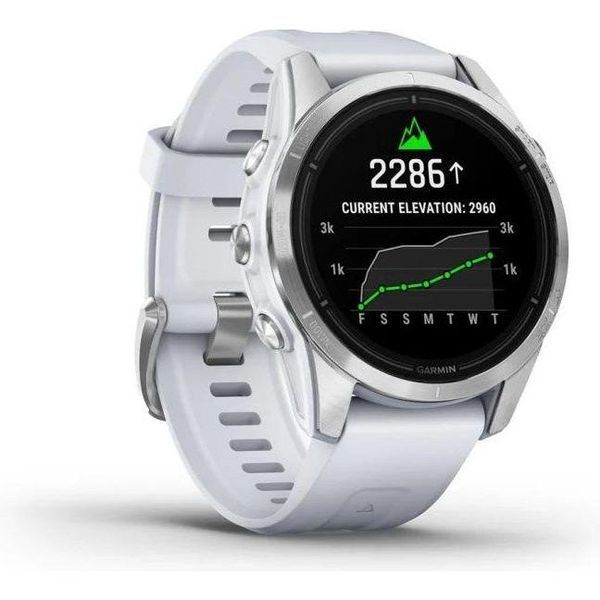 Смарт-годинник Garmin Epix Pro Gen 2 42mm Silver w. Whitestone Band (010-02802-00/01) 035046 фото