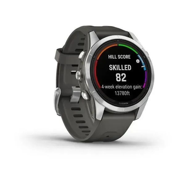 Смарт-часы Garmin Fenix 7S Pro Solar Silver w. Graphite Band (010-02776-00/01) 614158 фото