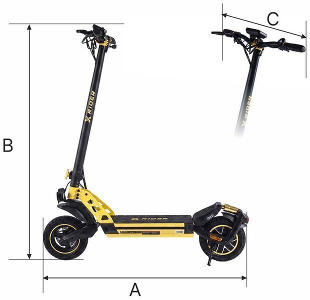 Электросамокат XRIDER F10 Special Max Edition черно-желтый 2142556 фото
