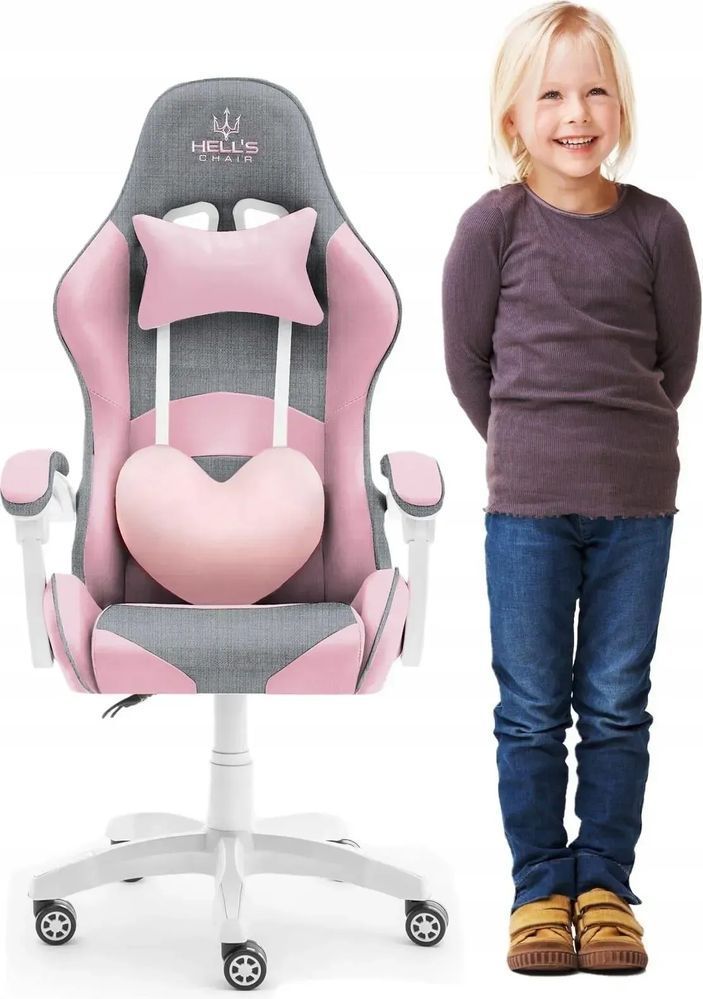 Компьютерное кресло для геймера Hell's Rainbow Kids Mesh Pink 606539 фото