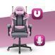 Комп'ютерне крісло для геймера Hell's HC-1004 PINK-GREY Fabric 018575 фото 3