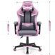 Комп'ютерне крісло для геймера Hell's HC-1004 PINK-GREY Fabric 018575 фото 7