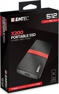 SSD накопичувач Emtec Portable X200 1 TB (ECSSD1TX200) 000802 фото