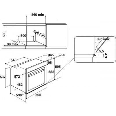 Духовка электрическая Whirlpool W9 OM2 4S1 P BSS 011522 фото